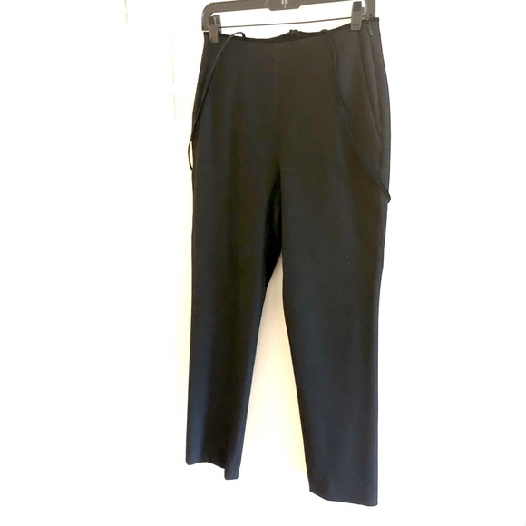 Maje Velvet-Trimmed Crepe Straight leg pants 38 - Picture 3 of 11